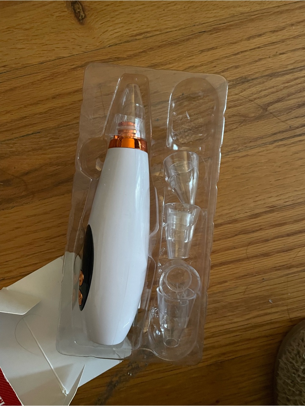 White and Rose Gold Facial Pore Vacuum Extractor - Brand Unspecified